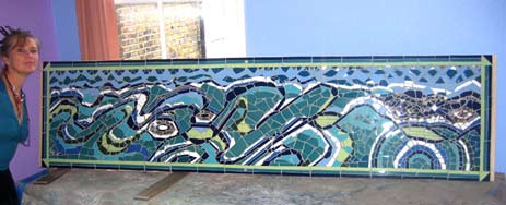 Mosaic panel for club bar